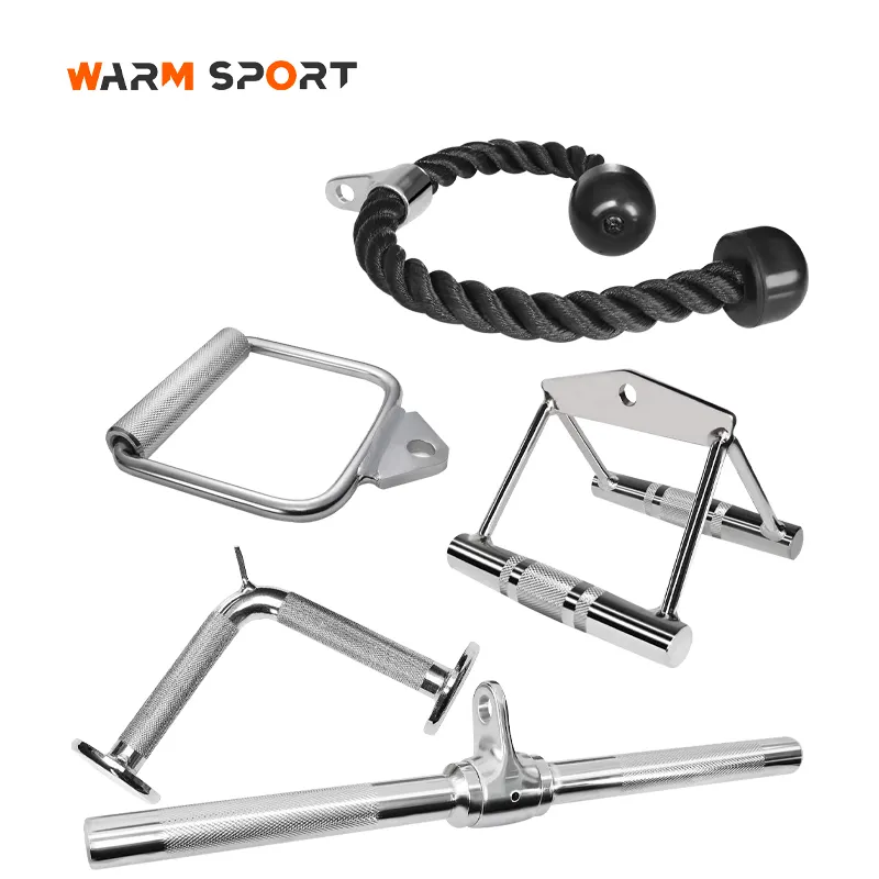 Fábrica Home Gym Fitness Smith Máquina Acessórios Handle Press Down Bar Tricep Corda Cable Attachment Set