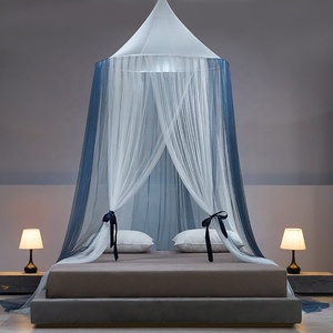 Summer Home Use Princess Non-Perforated <strong>Round</strong> Top Reactive Dyeing Hommocks Ceiling Mosquito <strong>Net</strong> Folded Feature - Product Image 3