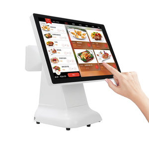 Sistema Pos de pantalla táctil dual de 15,6 pulgadas y 8 pulgadas con Intel Core I5 4th Generation All In One Win-d-ows 10 Pos Device Monitor - Product Image 2