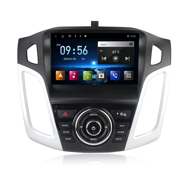 IPS touch screen 9'' 4 core 2/32g wifi bt swc android 10 audio multimedia for Ford Focus 3 2012 2013 2014 2015 2016 2017 2018