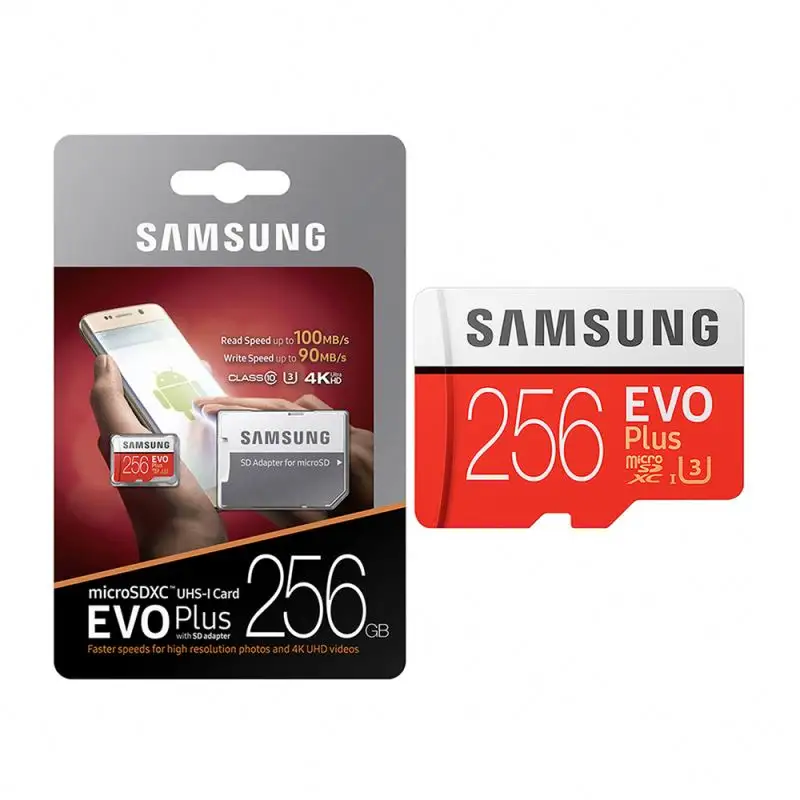 SAMSUNG EVO Plusカード用の最高品質のOril 32GB 64GB 128GB 256GB 512GB U3 TF orySDカードすべての電話用4Kカメラ