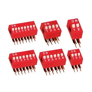 Fabrika kaynağı kalite 25A 250V dik açı tipi SPST 8 Pin Dip anahtarı dijital slayt anahtarları fabrika fiyata - Product Image 6