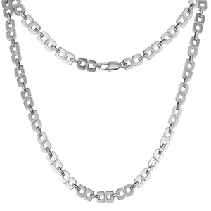 OUMI 18k altın zincir 316 <span class=keywords><strong>L</strong></span> paslanmaz çelik altın kaplama düz kare Link zinciri kolye
