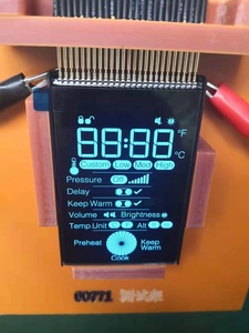 TN 7 Segment Monochrome LCD-Displays mit grüner Hintergrund beleuchtung Wechsel richter USV Niedrigpreis-LCD-Module - Product Image 3