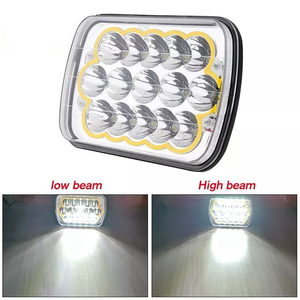 ไฟหน้ารถยนต์ LED สี่เหลี่ยมผืนผ้า7นิ้ว,ไฟหน้ารถออฟโรดสำหรับ Jepp Hi/Low Beam 7X6สำหรับ XJ Wrangler พร้อมสัญญาณไฟเลี้ยว DRL - Product Image 4
