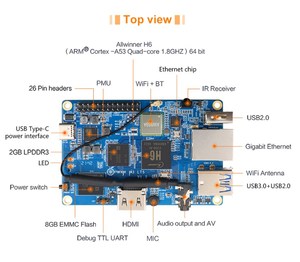 Orange Pie 3 LTS Full /H6 Chip Soporte Android/Placa de desarrollo/Programación OrangePi3 - Product Image 4
