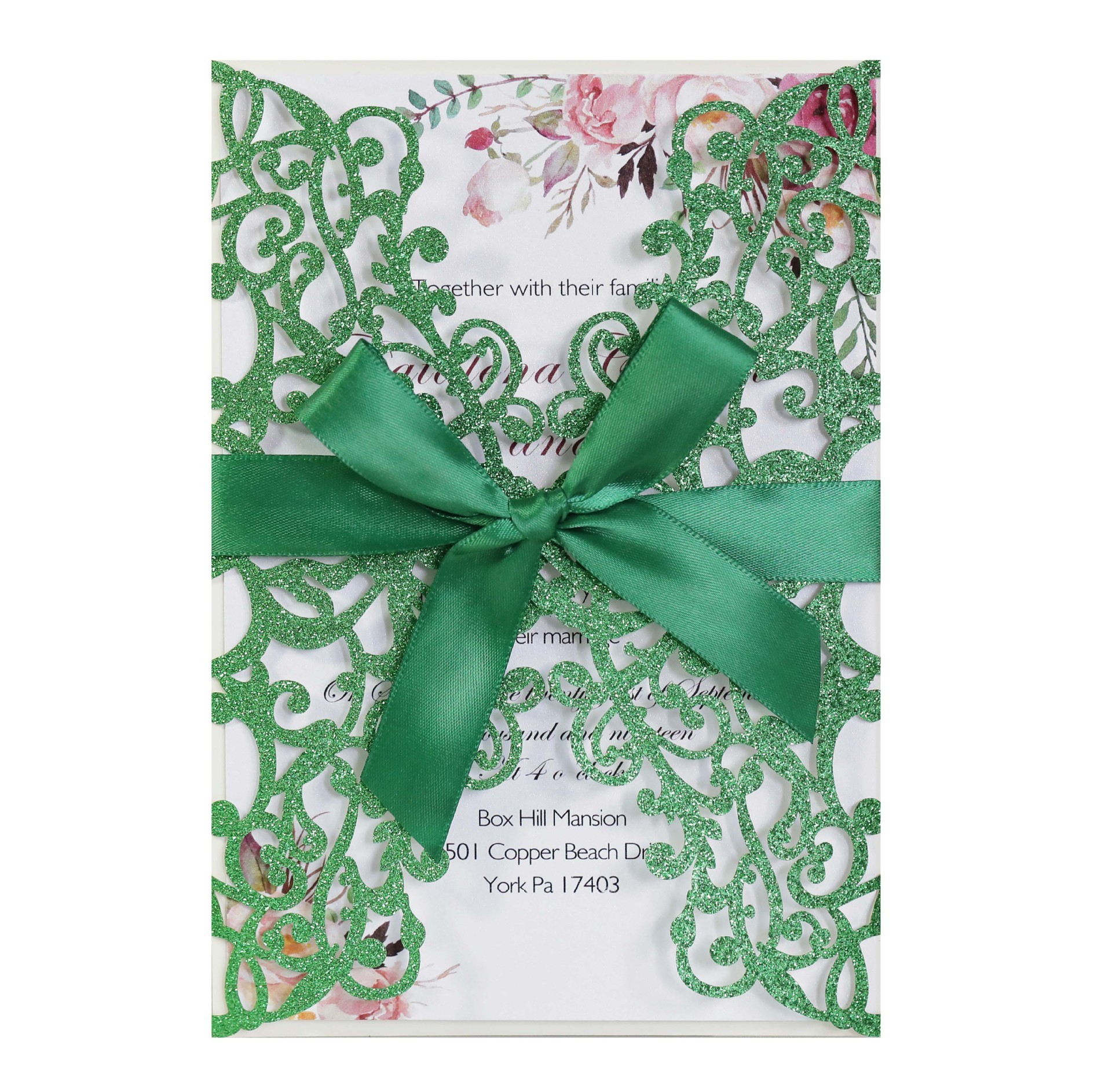 Glitter dark green