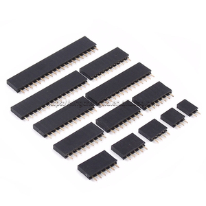 Single Row Pin Female Header <strong>Socket</strong> Pitch 2.54mm 1*2p-40p Pin Connector Black Adapter <strong>PCB</strong> Female <strong>Dc</strong> Power <strong>Socket</strong> - Product Image 1