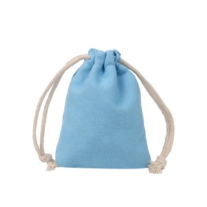 Customized Mini Mesh Cotton <strong>String</strong> Gift Pouch Bag Small Natural Colored Cotton Drawstring Bag - Product Image 3