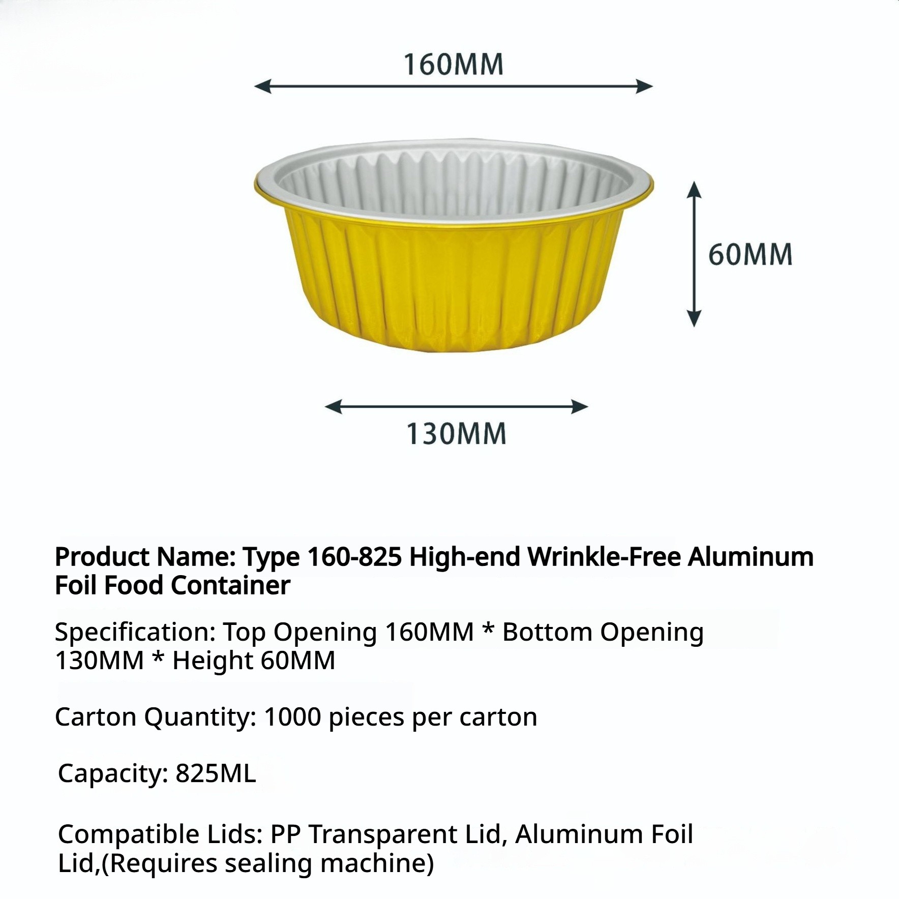 Type 160-825 ml