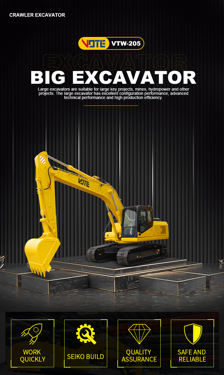 CE/ISO 20.5 ton large excavator digger for sale China machinery long crawler excavators prices Africa