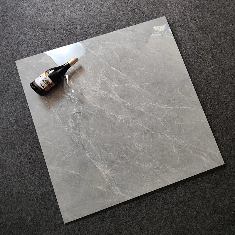 Foshan Realgres Pisos marmo Porcelanato pavimenti in gres porcellanato nero smaltato lucido per interni