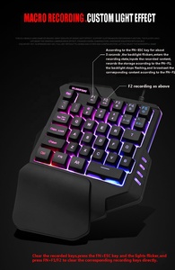 Tastiera G92 meccanica a una mano RGB a 35 tasti cablata a caldo per giochi mobili Mini tastiera da gioco portatile Controller di gioco ergonomico - Product Image 6