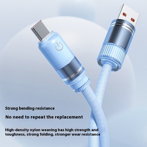 Kalın örgülü 66W hızlı şarj Huawei USB3.0 mikro-usb şeffaf veri için uyumlu Android için kablo cep telefonları - Product Image 3