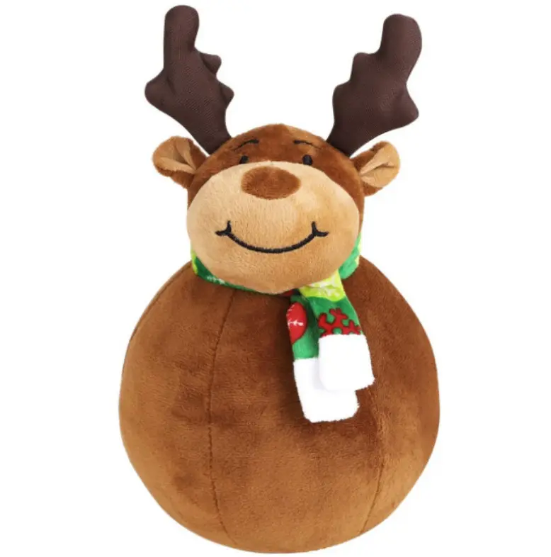 Cute Soft Infants Tumbler Baby Plush Animal toy OEM Christmas Reindeer plsuh toy