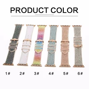 Yeni stiller bukalemun silikon deri kayışlar Bling Apple için akıllı saat bantları IWatch serisi 7 için - Product Image 2