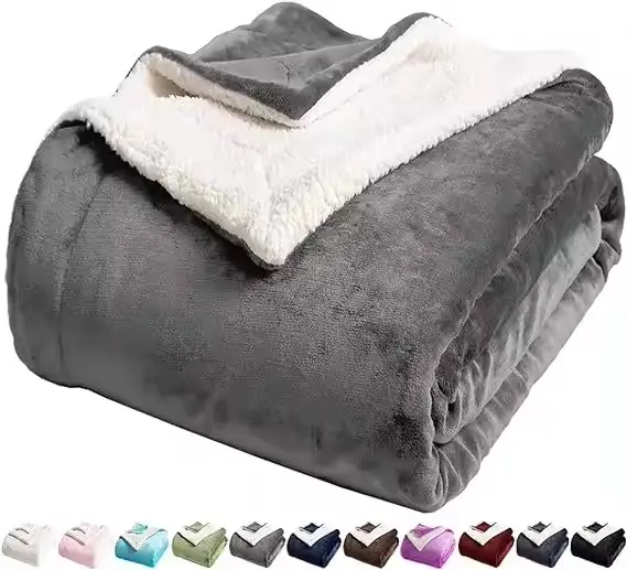 Теплые экологически чистые однотонные двухслойные фланелевые одеяла и одеяла из 100% полиэстера