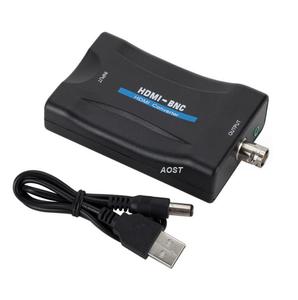 Conversión de señal de fuente de alimentación de televisión, caja de TV digital analógica, adaptador HDMI a BNC, convertidor HDMI