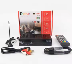 Hot Selling signal <strong>Decoder</strong> Digital Free to Air Channels Support Multi Languages HD1080P Dcolor H264 Dvb-t2 Set Top Box - Product Image 4