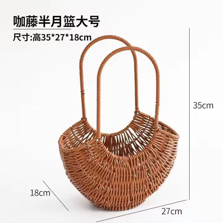 flower basket-Large half moon basket