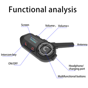 2024 nuevo modelo con pantalla LCD, sistema de intercomunicación Bluetooth para casco de motocicleta de largo alcance de 1200M - Product Image 3