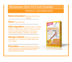 Winstown çeşitli meyve lezzet suyu tozu yumuşak içecek anında içecek şeftali limon portakal suyu kutu ambalajında - Product Image 3