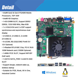 COM2 Pin #9 5V/12V Optional MINI-PCIE SLOT Unterstützung WI-FI/BT (halbe Karte) DDR3 RAM Speicher Mini ITX Motherboard - Product Image 2