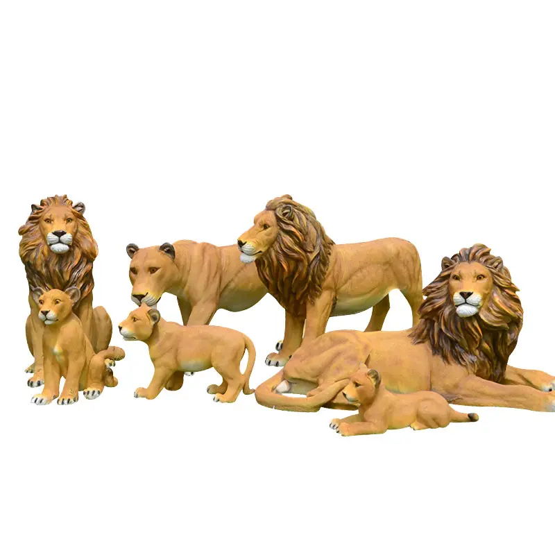 Decorações de animais em festas como leões tigres girafas elefantes e outros animais resina