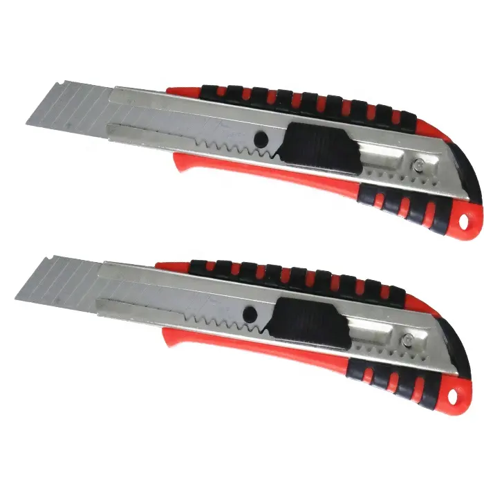 Недорогой нож 18 мм с ручным замком, канцелярские принадлежности, нож для резки бумажных коробок