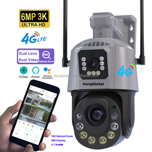 Hongglobal กล้องรักษาความปลอดภัยเครือข่ายซิมการ์ด4G กล้องอัจฉริยะ IP PTZ 6MP ไร้สายระบบออปติคัลสองเลนส์ซูม36X 4G - Product Image 1