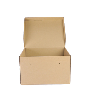 Caja de archivo de almacenamiento de archivos de embalaje de cartón corrugado de concha marrón duradera grande de tamaño personalizado con asa - Product Image 5