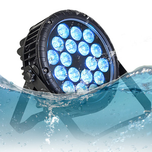 Redsun 18*10W IP65 Waterproof PAR Light Stand 180W RGBW <strong>DMX</strong> <strong>Control</strong> <strong>with</strong> Blue Red Green White Projection Beam for DJ Use - Product Image 1