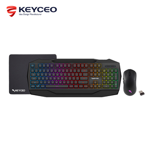 Teclado y ratón 3 en 1 para videojuegos, Combo inalámbrico RGB, ranura para poner los teléfonos ergonómicos disponibles para la versión con cable - Product Image 2