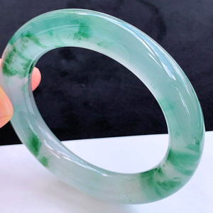 Tự Nhiên Trung Quốc Băng Jadeite Nổi Hoa Siêu Độ Ẩm Ngọc Vòng Đeo Tay Dương Màu Xanh Lá Cây Nổi Màu Xanh Lá Cây Ngọc Phụ Nữ Giấy Chứng Nhận - Product Image 3