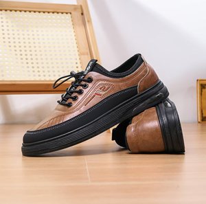 Zapatos de cuero informales para hombre de talla grande 45 Code 46, suela exterior suave Phylon con luz de rotura para primavera y otoño, nuevo ocio diario - Product Image 4