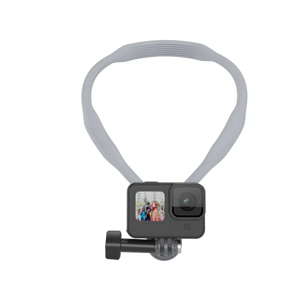 Supporto per rotazione magnetica per cinghia da collo per accessori per fotocamere sportive e sportive per videocamera GoPro e supporto per cellulare