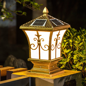 โคมไฟติดผนังกลางแจ้ง LED ส่องสว่างในสวน/ไฟหน้าเสาพลังงานแสงอาทิตย์ - Product Image 3