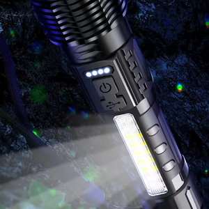 Çok fonksiyonlu yüksek güçlü 10000 lümen açık kamp Led beyaz lazer yakınlaştırma şarj feneri - Product Image 5