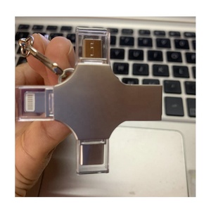 外部存储器usb到手机闪存驱动器4合1 3.0类型C 64GB 128GB记忆棒Otg适用于安卓/苹果/电脑 - Product Image 1