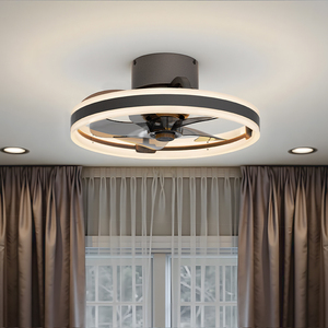 220V Morden Low-Profile Flush Mount Smart Design <strong>LED</strong> Ceiling Fan Lamp With <strong>Up</strong> And Down Light and Powerful <strong>Wind</strong> for Room Bedroom - Product Image 1