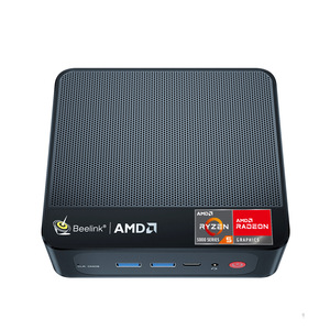 无风扇工业迷你电脑，配有AMD Ryzen 5500U双HDM视窗11 Beelink小型电脑，用于数字标牌和自动化