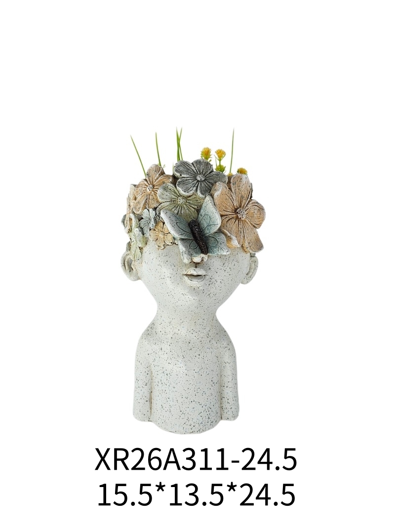 Cache-pot buste papillon 24,5 cm