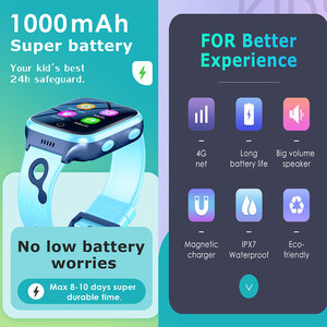 นาฬิกาอัจฉริยะสำหรับเด็ก K9 1000 mAh พร้อมกล้องวิดีโอคอลสำหรับเด็กอุปกรณ์ติดตาม GPS Wi-Fi 4G สแตนด์บายได้นาน - Product Image 4