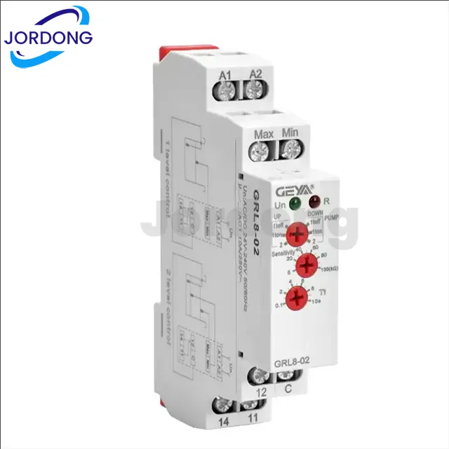 JORDONG GRL8-02 Electronic água nível monitoramento interruptor bomba Water Level Control Relé GRL-8-02
