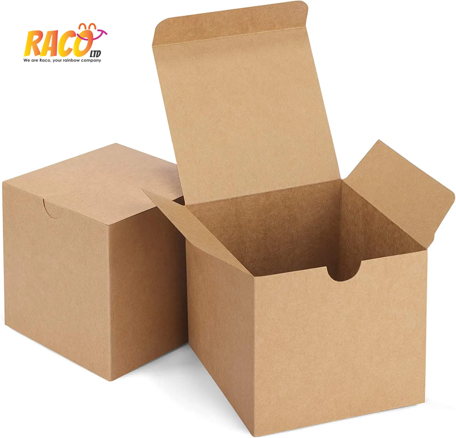 Cajas de cartón plegables con fondo elaborado, Cajas de Regalo de papel Kraft marrón de alta calidad con tapas