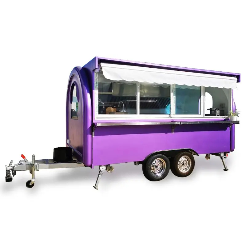 Carrito de comida personalizado, camión de comida/waffle, pastel, pizza, máquina de helado, crepe, churro, 13 pies, precio al por mayor