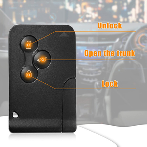 Custodia chiave auto con telecomando a 3 pulsanti per Renault compatibile Megane 2 Scenic 2 Clio 3 modelli programma elettronico 433 MHz - Product Image 1