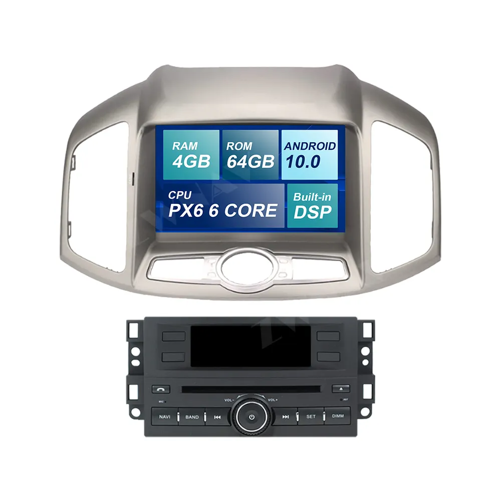 PX6 4 Gam + 64 Android 10.0 Car DVD Stereo Cho Chevrolet Captiva Epica 2012 2013 2014 2015 Đài Phát Thanh Tự Động GPS Navigation Âm Thanh Đa Phương Tiện