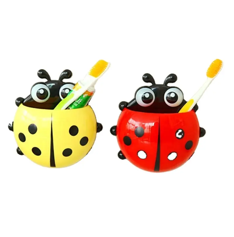 Coccinella Bee Sucker bambini bambini portaspazzolino ganci di aspirazione spazzolino da denti aspirazione a parete set da bagno