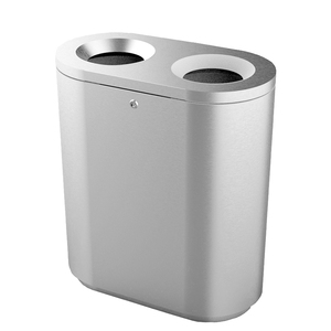 Traust 100L 2合1室内公共SUS立式垃圾桶无盖工厂分类垃圾箱垃圾容器 - Product Image 1